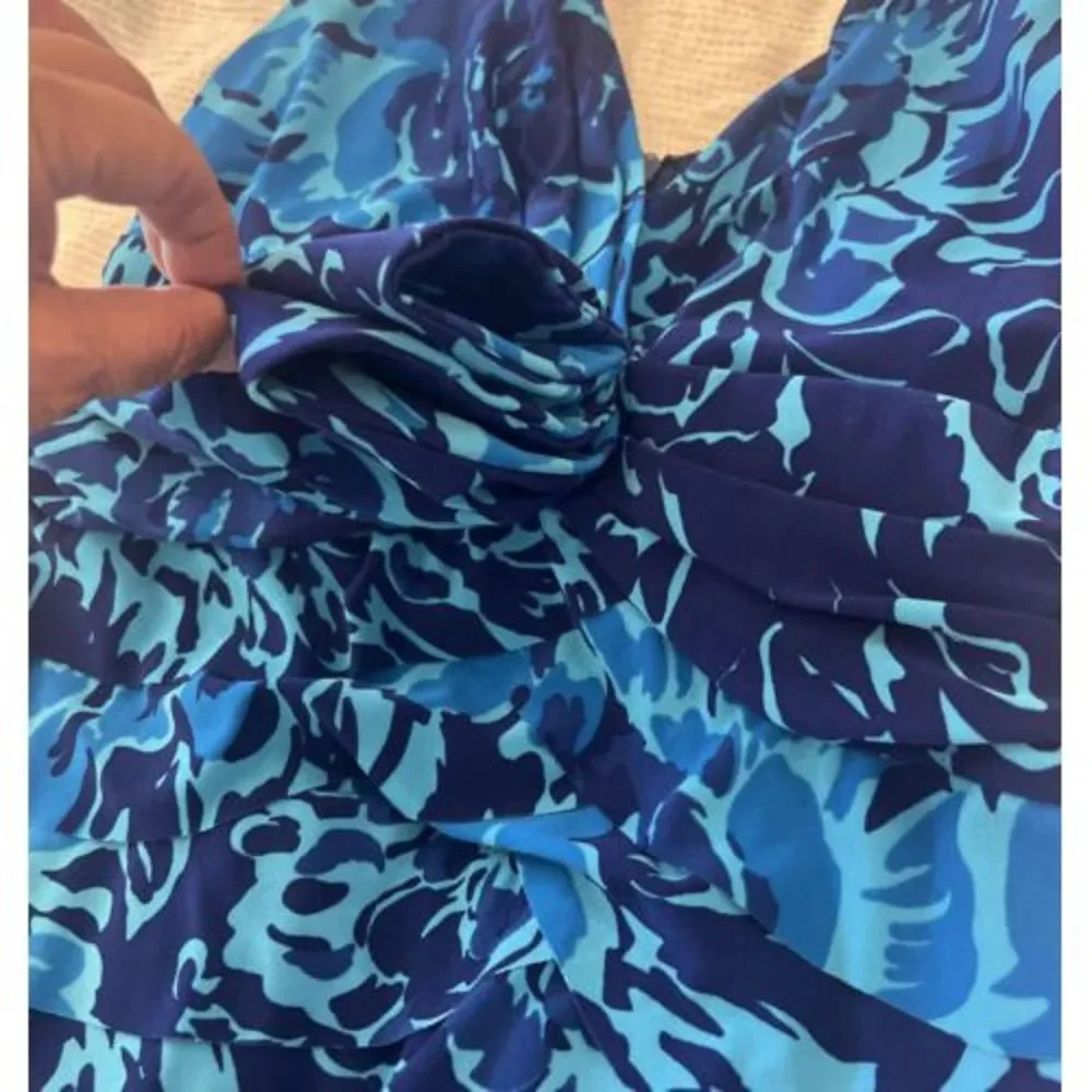 Jones New‎ York Womens Poly/spandex Printed Dress Blue Size 10